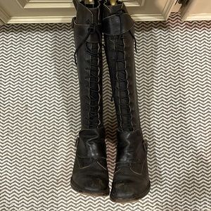 JEFFERY CAMPBELL TALL MILITARY LACE UP BOOT 38